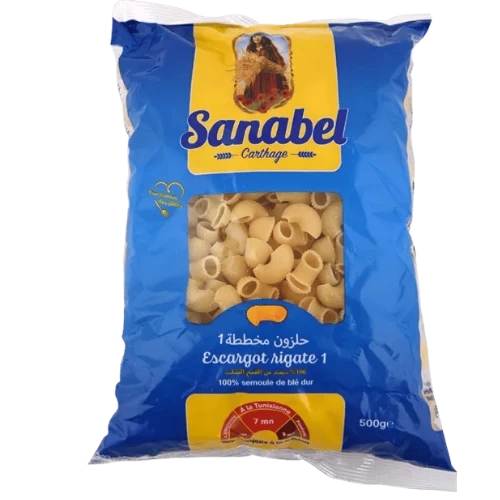 livraison Pâte escargot N°1 500Gr SANABEL CARTHAGE مقرونة ببوش رقم1 500غرام سنابل قرطاج livraison gabes